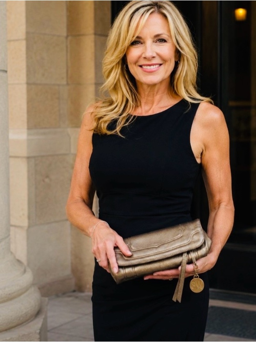 Stuart Weitzman Gold Clutch